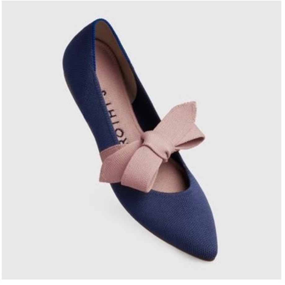 Rothy's The Slip-On Mary Jane Flat In Sapphire Deep Blue Size W6.5